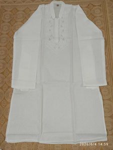 Elegant White Kurta Set with Pants
