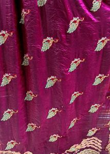 Embroidered Peacock dark purple Saree