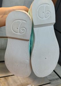 Sparkly Mint Green Slip-On Shoes