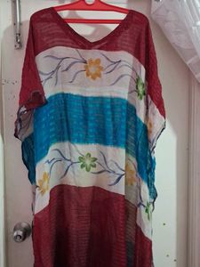Floral Print Kaftan Cover-Up