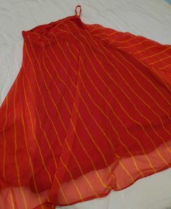Lehraya Vibrant Orange Lehanga