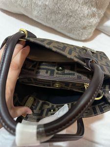 Fendi inspired Stylish Brown Monogram Handbag