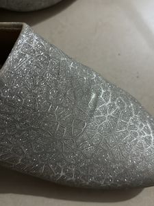 Party Wear Silver Glitter Sandals