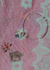 Charming Butterfly & Evil Eye Bracelet Set