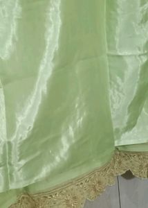 Embroidered Green Kurti Set