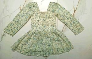 Floral Smocked Puff Sleeve Dress