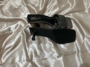 Sparkling Embellished Heeled Sandals