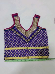 Girls Pink &amp; Blue Lehenga Choli Set 3 years girl