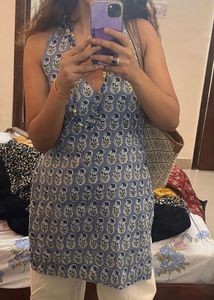 Boho Floral Print Halter kurti