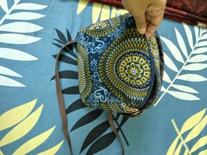 Printed Cotton Blend Sling Bag