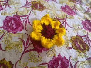Handmade Crochet Flower Hair Clip