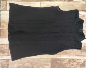 Chic Sleeveless Transparent Mock Neck Top