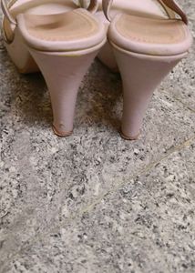 Sparkly Pink Platform Wedge Sandals