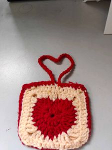 Crocheted Heart Ornament + Freebie Bookmarks