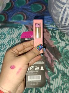 Kajal And Matte Pink Lipstick