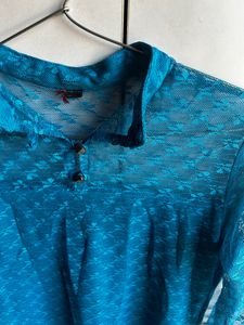 Blue Net Top