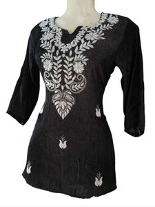 beautiful grey short kurti