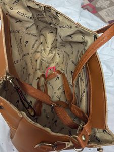 Stylish Brown Quilted Handbag