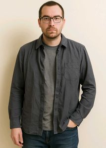 Gray Long Sleeve Button Down
