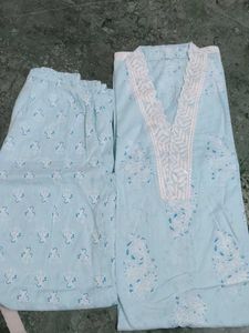 Light Blue Kurta pant Set