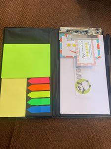 Diary Notepad Memo Holder With Colourful Sticky No