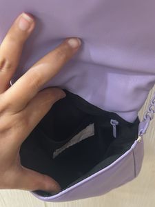 Lavender Chain Strap Crossbody Bag