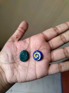 Set of 2 - Van Gogh, Moana Handmade Swirl Pendant