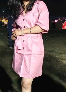 Pink Shirt Dress