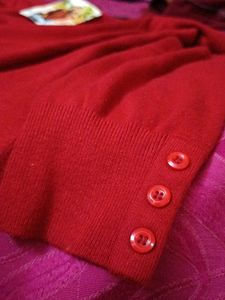 Red Boat Neck Sweater
