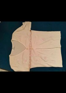 Cute Peach Cropped Cardigan