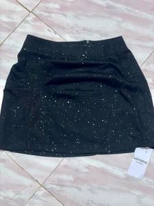 Savana Asymmetrical mini glitter skirt