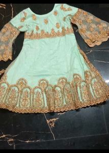 Elegant Mint &amp; Gold Indian Wedding Outfit