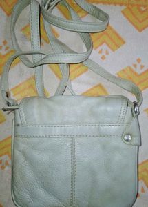 Light Green Leather sling Bag