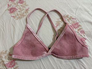Velvet Pink Bikini Top