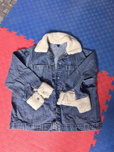 Denim Jacket with Sherpa Collar