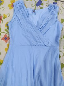 Aayu Women Fit And Flare Light Blue Dress