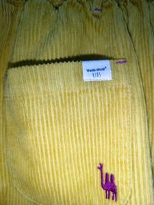 Girls Yellow Corduroy Button-Front Skirt