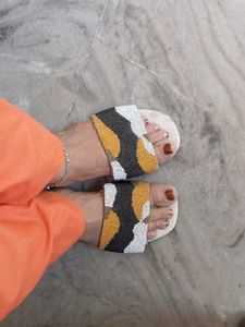Beaded Slide Sandals
