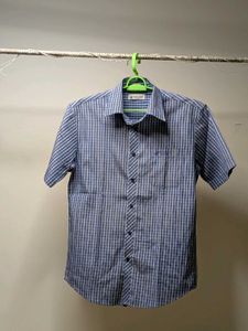 Men's Blue Striped Casual Shirt