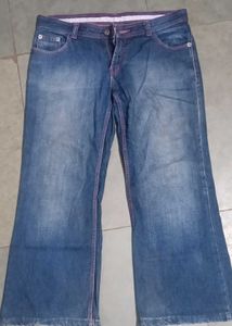 fuelz blue unisex wide leg denim