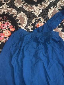 Blue Embroidered chikankari kurta set