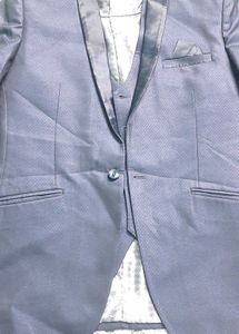 2 pc set Men's Navy Blue Blazer with vest