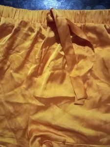 Orange Satin Shorts
