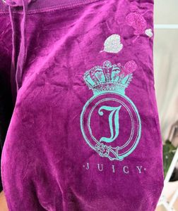 Juicy Couture Flare Track Pants With Gray Logo