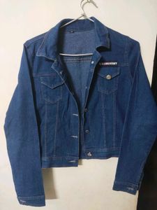 Classic Blue Denim Jacket with U.S. Army Patch