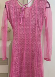 Elegant Pink Embellished Indian Outfit