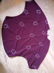 Purple Floral 2 Print tops