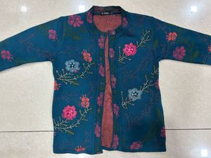 Floral Embroidered Cardigan