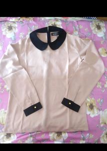 Sassafras Casual Full Sleeves Women Beige Top