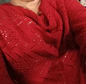 Red Knit Wrap